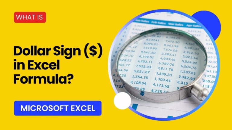 What is $ in Excel Formula?